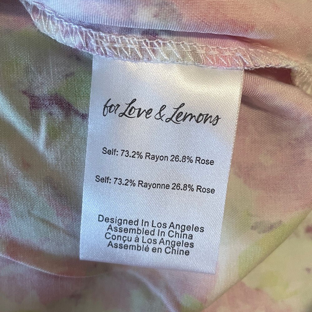 New For Love & Lemons Paulina Rose Fabric Mini Dress size Medium - Picture 10 of 11